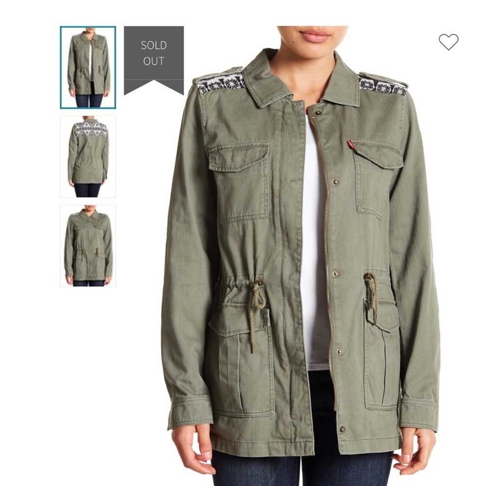 Levi’s Patterned Trim Anorak Size Large